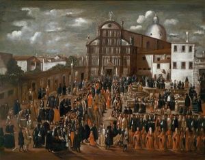 Der Doge Von Venedig Besucht San Zaccaria Zu Ostern