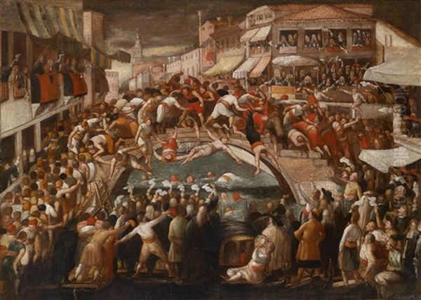 La Lotta Dei Pugni Auf Der Ponte Dei Pugni Im Viertel Dorsoduro In Venedig - view 1