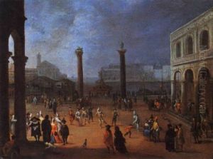 Venezia: Carnevale In Piazza San Marco by Joseph Heintz the Younger