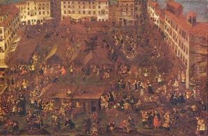 Festa In Una Piazza by Joseph Heintz the Younger