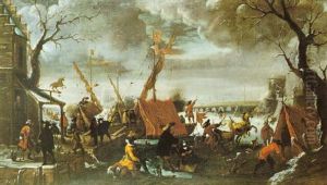 Carnaval De Saltinbanquis Sobre Un Lago Helado by Joseph Heintz the Younger