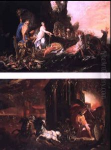 Le Triomphe De Neptune Et D'amphitrite Et Le Triomphe De Pluton by Joseph Heintz the Younger
