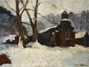 La Chapelle De Sy Sous La Neige by Richard Heintz