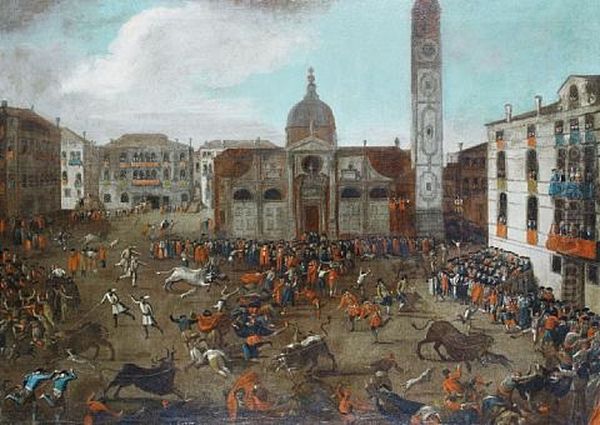 The Carnival Bullfight In Campo Santa Maria Formosa, Venice - view 1