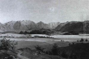 Blick Auf Rieden Am Staffelsee by Carl Friedrich Heinzmann