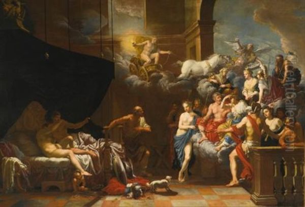 Vulcan Surprising Venus And Mars In Bed Before An Assembly Of The Gods - view 1