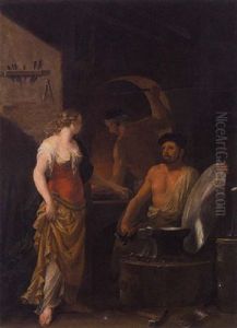 Venus In Der Schmiede Des Vulkan (ovid, Metamorphosen Iv, 171-189) by Johann Heiss