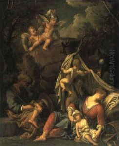 Die Ruhe Auf Der Flucht Nach Aegyten by Johann Heiss