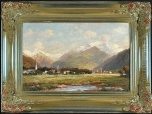 Dorf In Bayerischer Voralpenlandschaft