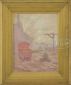 Industrial Landscape With Train by Irving R. Heitkamp