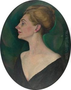 Portrat Einer Dame Im Profil