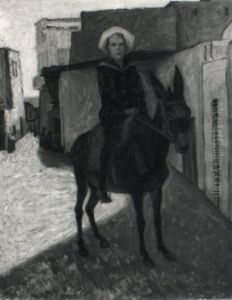 Young Boy On A Donkey