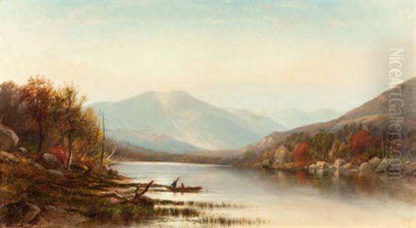 Canoeing On The Hudson In Autumn - view 1