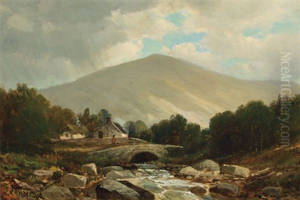 The Bridge; Running Brook; Cattle On A Path; Autumn Landscape (4 Works) - view 1