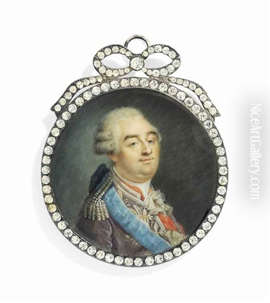Louis Xvi (1754-1793), King Of France, In Silver-embroidered Lavender-coloured Velvet Uniform With Silver Epaulettes And White Lace Jabot - view 1