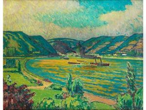 Rheinlandschaft by Alfred Hermann Helberger