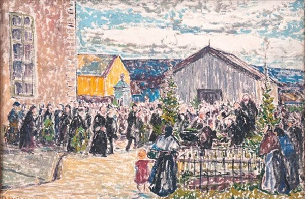 Kirchgang In Roros, Norwegen - view 1