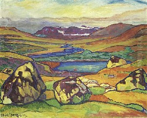 Norwegische Landschaft (+ Landschaftsstudie, Verso) - view 1