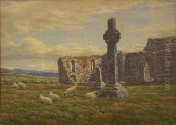 Saint Martin's Cross, Iona Abbey - view 1