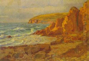 Bornholm - Kuste Bei Hammershus by Alfred Hermann Helberger