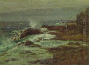 Meeresbrandung An Felsiger Kuste (bornholm?) by Alfred Hermann Helberger