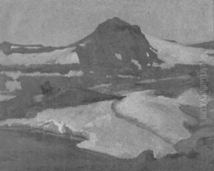 Landskap, Norge by Alfred Hermann Helberger