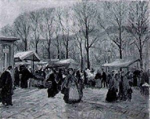 Der Winterfeldtplatz In Berlin by Alfred Hermann Helberger