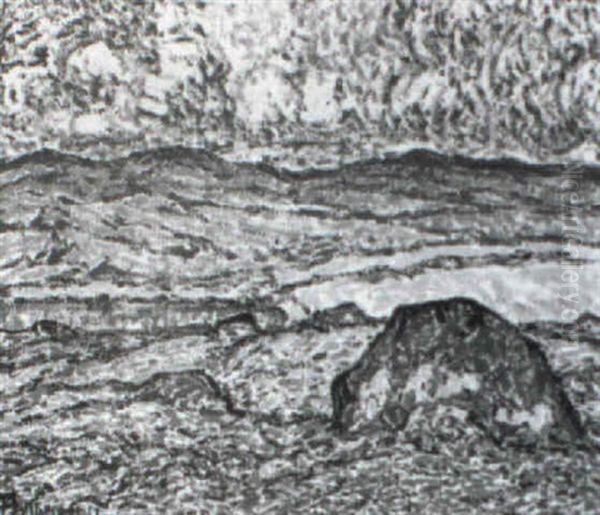 A Mountainous Landscape With A Lake - view 1