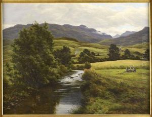 Highland River Landscape by John James Bannatyne