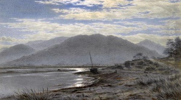 Beached Boat At Night Fall - view 1