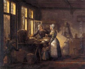 Keukeninterieur by Johannes Helder