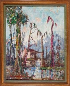 Fishermen's Cabin In The Louisiana Bayou by Knute Heldner