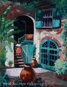Brulatour Courtyard, Royal Street, French Quarter by Knute Heldner