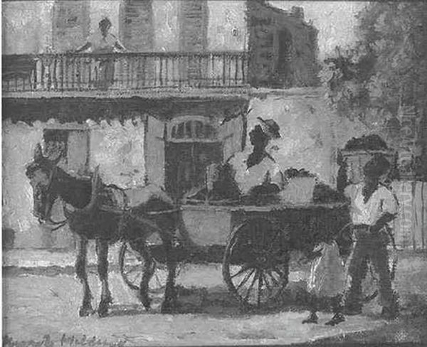 Horse Cart With Black Figures - view 1