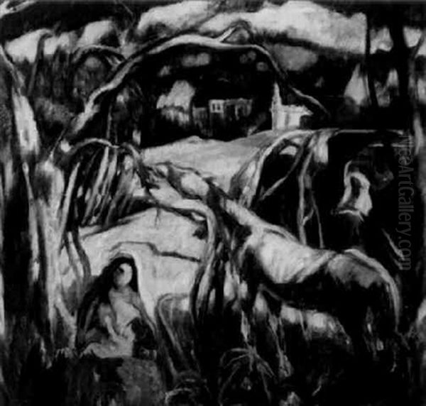 Helnder Family, Knute As Horse In Depression Era Landscape - view 1