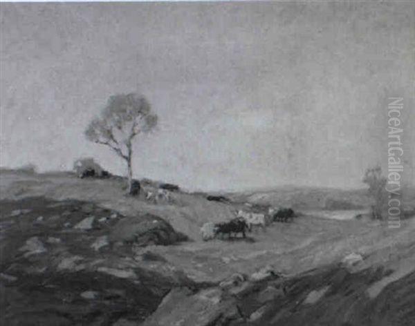 Landscape With Grazing Cattle - view 1