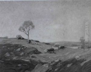 Landscape With Grazing Cattle Landscape With Grazing Cattle