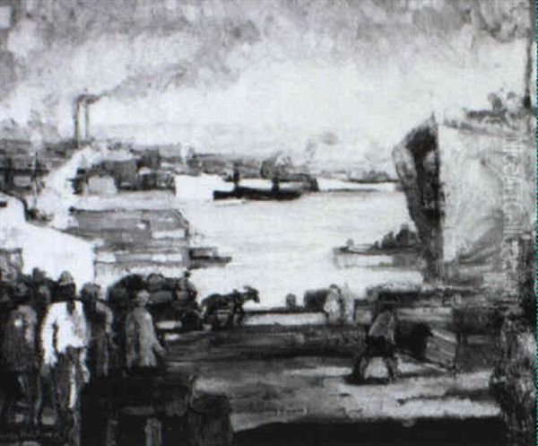 Dock Scene On The Mississippi River - view 1