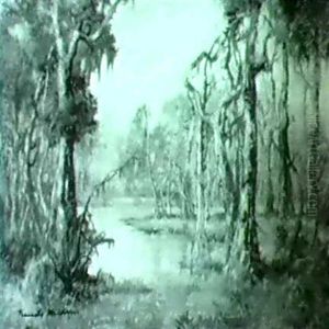 Bayou In A Cyress Swamp by Knute Heldner