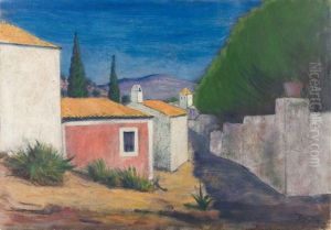 Hauser In Andratx Auf Mallorca by Werner Heldt