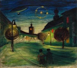 Nachtliches Berlin (+ Das Klistier, Verso) by Werner Heldt
