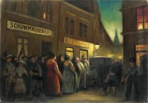 Samstagabend Im Alten Berlin by Werner Heldt