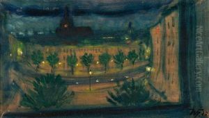Landwehrkanal Bei Nacht by Werner Heldt