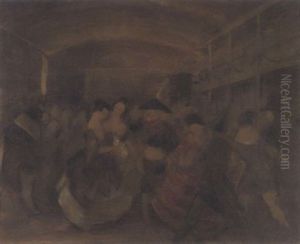 Karnevalszene (ball Altberlin) by Werner Heldt