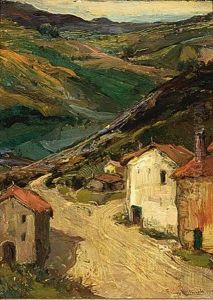 A View Of Slenaken, Zuid Limburg by Franciscus Willem Helfferich