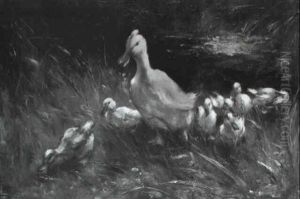 Ducks On A Riverbank