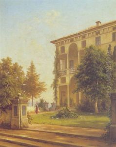 A View Of An Italian Villa