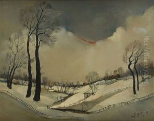 Paysage Hivernal by Gustave Helinck
