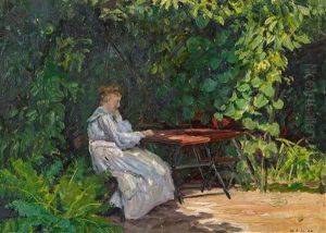 Margarethe Ter Hell Im Garten by Willy Ter Hell