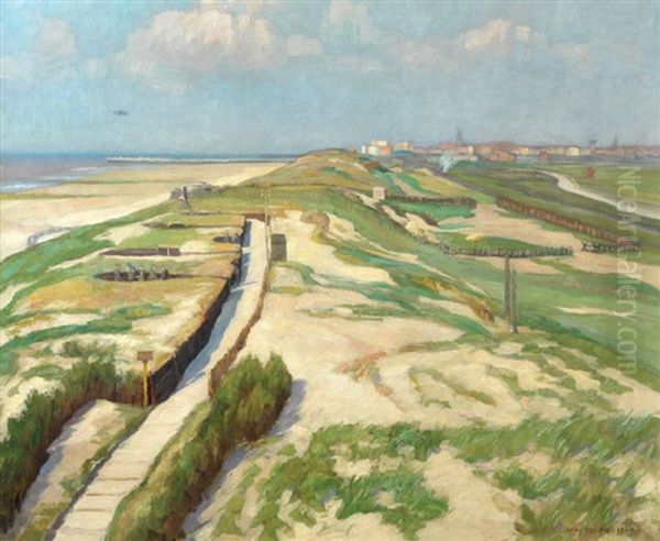 Kustenlandschaft Mit Schutzengraben Und Flieger In Der Normandie - view 1